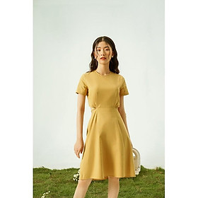 Váy liền nữ Méo shop ngắn tay hở lưng dáng xoè Lery