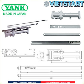 Mua Tay đẩy hơi YANK - 30-45-60-85kg Made inThailand - Dừng cố định & không dừng - Tay Co Thủy Lực  Củi Chỏ hơi