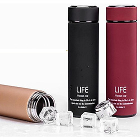 Mua Bình nước giữ nhiệt cao cấp an toàn inox 450ml có lưới lọc (giao màu ngẫu nhiên) - HÀNG CHÍNH HÃNG