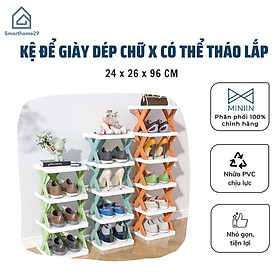 Kệ Để Giày Dép Chữ X Thông Minh Có Thể Tháo Lắp Gấp Gọn - Kệ Nhựa 5 Tầng Cao Cấp Để Đồ Trang Trí Đa Năng Tiện Dụng - CHÍNH HÃNG MINIIN