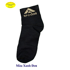 TẤT VỚ NAM Cổ trung in Chữ SPODAS trên cổ vớ Chất liệu thun cotton mềm êm, Thoáng mát, Thấm hút mồ hôi
