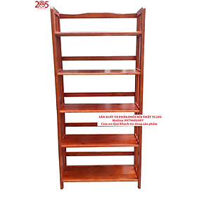 KỆ SÁCH 5 TẦNG 60cm TC205 - gỗ cao su 100% - MUA TẠI TC205! CHỈ CÓ LỜI TO