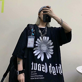 2 color【M-5XL】Fashion Short sleeve T-shirt Men Printed Pattern Flowers student couple short T-shirt unisex T-shirt Summer new style Oversize couple wear