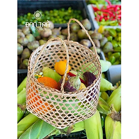 Mua  Rẻ Vô Địch  Giỏ Lùng Tròn - Giỏ Đựng Đồ / Giỏ Đi Chợ  Đựng Hoa Quả  Rau Củ - Nội Thất Decor Mây Tre Đan