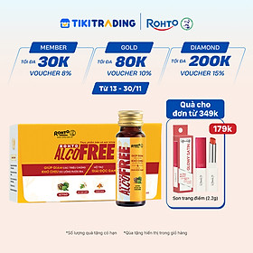 Nước uống giải rượu, thải độc gan Alcofree lốc 10 chai x 50ml