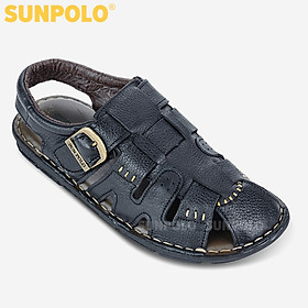 Giày Sandal Nam Da Bò Cao Cấp SUNPOLO SUSDA11
