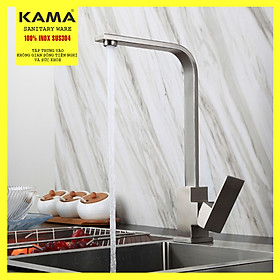 Mua Vòi nước rửa chén bát nóng lạnh inox 304 thân vuông KAMA RC12 - tặng kèm bộ dây cấp nước inox 304 60cm -  HÀNG CHÍNH HÃNG