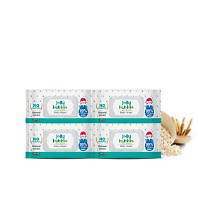 Combo 4 Gói Khăn Giấy Ướt Jelly Bubble an toàn cho da bé - 80 Tấm