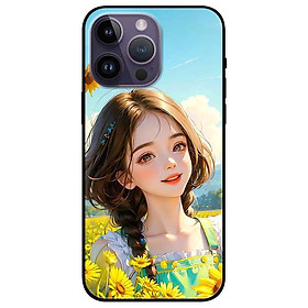 Ốp lưng dành cho Iphone 14 - 14 Plus - 14 Pro - 14 Pro Max - Thiếu Nữ Áo Xanh Lá - Hàng Chính Hãng