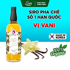 Siro Vani Pomona Vanilla Syrup Nguyên Liệu Pha Chế Hàn Quốc Chai Thủy Tinh 1 lít
