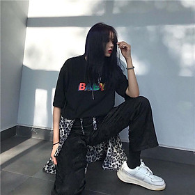 Áo thun unisex nam nữ Tay stee màu đen color aothununisex aophongnam