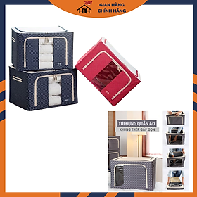 Mua Combo 2 Túi đựng chăn màn quần áo khung sắt gấp gọn tiện lợi ( giao mầu ngẫu nhiên)