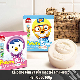 Xà bông tắm, rửa mặt hương trái cây Pororo Hàn Quốc 100g - Làm sạch, trắng sáng da trẻ em