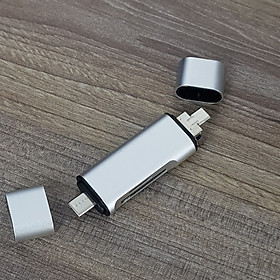 Mua Hub Type-c 5 trong 1 ra 3 cổng usb 3.0  thẻ nhớ TF  SD vỏ nhôm - 3U1TF