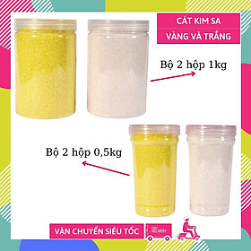 Mua Bộ 2 cát kim sa vàng trắng thờ bát nhang Phật Thần Tài Gia Tiên tro cát đặt bát nhang lư hương VIP đã tẩy uế sạch tinh k
