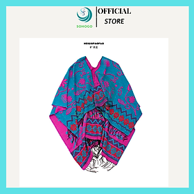 Khăn Choàng Cổ Dày Dặn Cỡ Lớn Phong Cách Dân Tộc Tây Tạng Giữ Ấm Điều Hòa