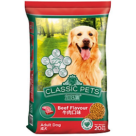 Đồ Ăn Cho Chó Trưởng Thành Hương Vị Thịt Bò Nướng Classic Pets 10kg