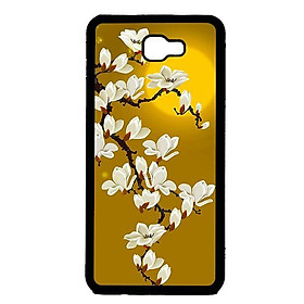 Ốp in cho Samsung Galaxy J7 Prime Hoa Trắng Nền Vàng - Hàng chính hãng