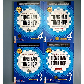 Combo Sách Tiếng Hàn tổng hợp dành cho người Việt Nam - Trung cấp 3&4 - Phiên bản mới đen trắng 