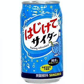 Nước soda Sangaria Hajikete lon 350gr - Nhiều vị lựa chọn