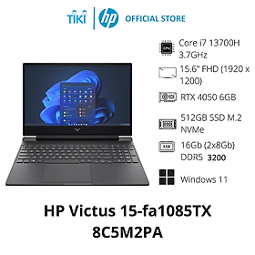 Laptop HP Gaming Victus 15-fa1085TX 8C5M2PA (Core i7 13700H/ 16GB/ 512GB SSD/ Nvidia GeForce RTX 4050 6GB GDDR6/ 15.6inch Full HD/ Windows 11 Home/ Mica Silver) - Hàng Chính Hãng