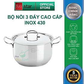 Nồi Luộc Gà Fivestar Tặng 2 Muỗng Canh - Bạc