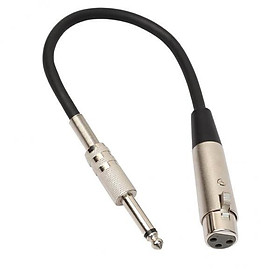 2X XLR 3-Pin Female to 1/4inch (6.35mm) Male Jack Cord Stereo Adapter Audio