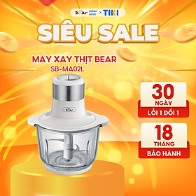 Mua Máy Xay Thịt Đa Năng Bear 2L Cối Thủy Tinh Xay Rau Củ Hạt Cứng Cực Nhuyễn Chống Ồn Dễ Vệ Sinh Công Suất 300W - SB-MA02L - Hàng Chính Hãng