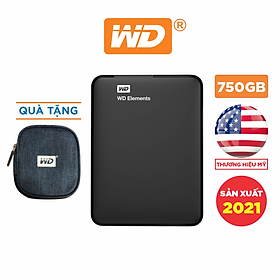 Ổ Cứng Di Động WD Elements Portable 750GB 2.5 USB 3.0 - WDBUZG7500ABK-WESN - Hàng Chính Hãng