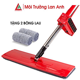 Cây Lau Nhà Tự Vắt Kitimop-Red Hàng Chính Hãng Cao Cấp, Tặng Kèm 2 Bông Lau
