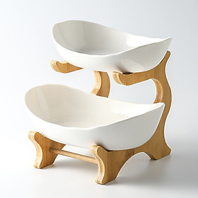 Mua Khay sứ 2 tầng 3 tầng cao cấp đựng trái cây bánh kẹo  dùng làm phụ kiện chụp ảnh decor nhà bếp