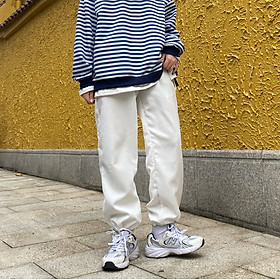 Quần nhung tăm ống rộng unisex Yinxx quần dài nam nữ ống suông hoặc rút dây QD11