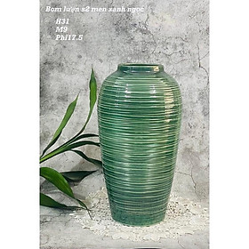 Mua Mẫu bình cắm hoa men hỏa biến xanh ngọc. Gốm sứ Bát Tràng