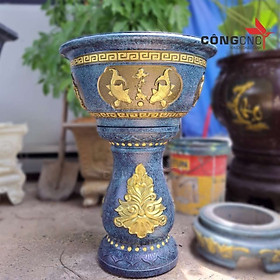 Khuôn Chậu Cảnh Đẹp, Khuôn Chậu Cảnh Tròn 50 Kèm Chân Đôn