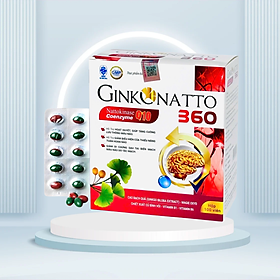 Viên uống bổ não Ginko nato coenzyme q10 - Hộp 100 viên - Giúp hoạt huyết, giảm xơ vữa động mạch, tăng