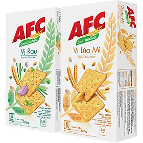 Combo Bánh AFC Lúa Mì 200g và Rau Cải 200g