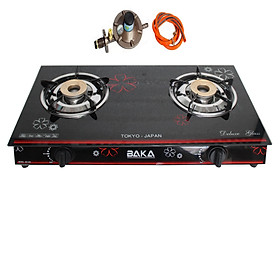 Mua Combo Bếp Gas Dương Kính BAKA BK-236 Kèm Van Dây - Màu Ngẫu Nhiên - Hàng Chính Hãng