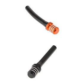 2pcs Gas Fuel Petrol Tank Cap Breather Valve for Motorcycle Dirt Bike (Black & Orange)