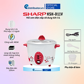 Mua Nồi Cơm Điện Nắp Rời Sharp KSH-D11V (1.1L) - Hàng Chính Hãng -  Màu Ngẫu Nhiên