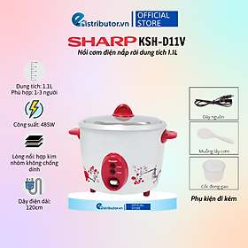 Nồi Cơm Điện Nắp Rời Sharp KSH-D11V (1.1L) - Hàng Chính Hãng -  Màu Ngẫu Nhiên