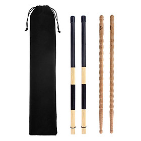 Drum Sticks Set 2Pcs 5A Wood Drum Sticks and Rods with Bag for Jazz, Folk