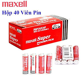 Pin maxell super đỏ - hộp 40 viên pin tiểu aa 1.5v
