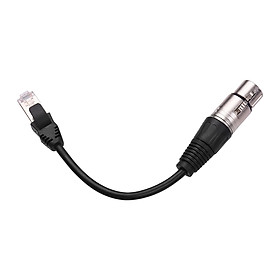 RJ45 Male Network Connector to 3-Pin Mini XLR Female Extension DMX512 Cable Stage Studio Cables Wires