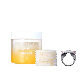 Mặt Nạ Tẩy Da Chết Dạng Miếng Aprilskin Real Calendula Peeling Pad 120g + Tặng Kèm 1 Băng Đô Tai Mèo Xinh Xắn ( Màu Ngẫu Nhiên)