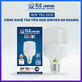 Hình ảnh Đèn LED Búp Trụ DOS 15W, 20W, 30W, 40W, 50W TLC Lighting - Chiếu sáng văn phòng, nhà xưởng, đường phố, TTTM, khu công nghiệp - Ánh sáng Trắng/Vàng - Hàng chính hãng