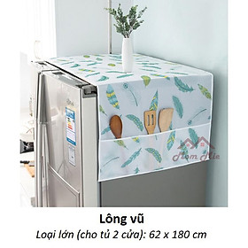 Mua Tấm phủ tủ lạnh nhựa PEVA cho tủ 2 cửa  chống thấm  chống bụi - J101 - J193