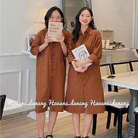 Mua Đầm sơ mi kaki nhiều màu  form suông rộng