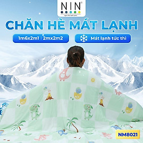 [CHĂN HÈ MÁT LẠNH] Mền lạnh I Cool Advance NIN House | Chăn mền Ice Silk fabric siêu mát lạnh cao cấp 2mx2m2 màu NM8021, Chăn điều hoà nhiều độ