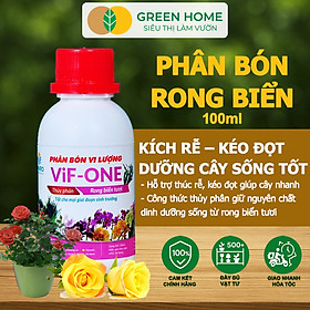 Phân Bón Lá Rong Biển Greenhome, Lavamix, Chai 100ml, Hữu Cơ, Ra Hoa, Đậu Trái, Chắc Hạt, Tăng Khả Năng Ra Đọt - 1C RONG BIỂN 100ML