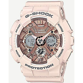 Casio Women's G Shock Stainless Steel Quartz Watch with Resin Strap, Pink, 29 (Model: GMA-S120MF-4ACR)